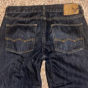 American Eagle Outfitters Dark Blue Jeans Original Straight 31/32 Guys Mens Boys